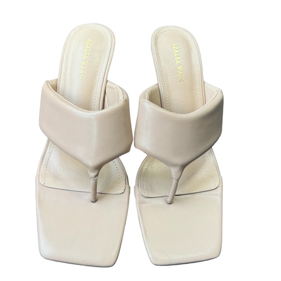AZALEA WANG | SIZE 9 | NWOT | Sandal heels in cream/nude color - Picture 2 of 5